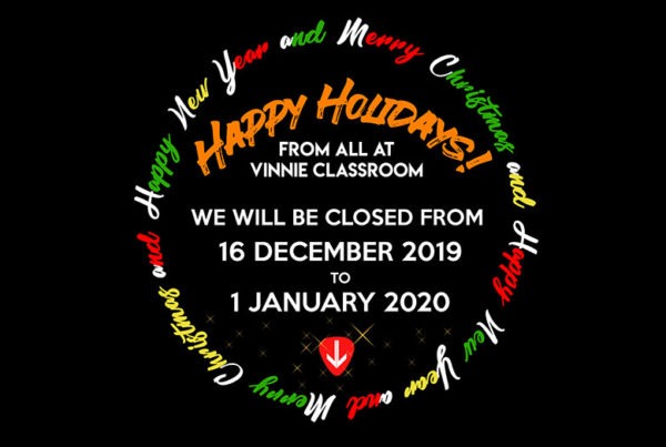 Holiday greetings Vinnie Classroom