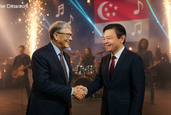 Bill Gates and Singapore Prime Minster Mr Lawrence Wong