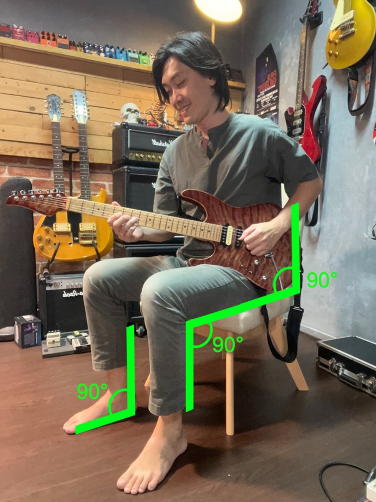 ideal sitting posture for guitarists
